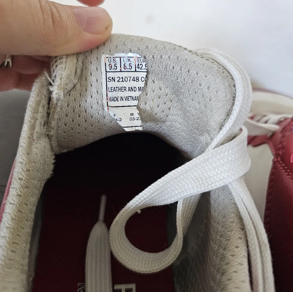 Rolling Stones X Mark Nason Leather Palmilla Marquee Red White Sneakers‎ 9.5